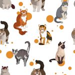 猫咪无缝背景