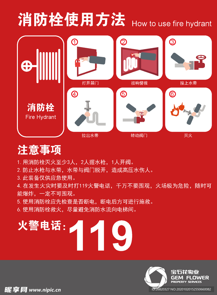 消防栓使用方法