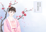 儿童古诗插画背景海报素材
