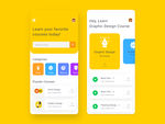 xd在线教育黄色UI设计app