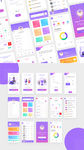 xd在线学习紫色UI设计引导页