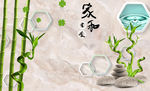 家和富贵 富贵竹 背景墙