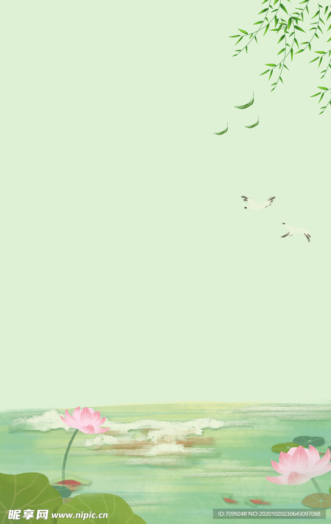 国画荷花