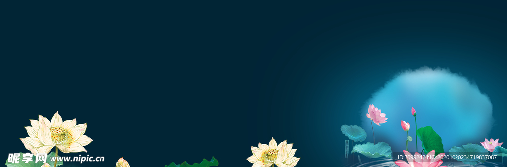 国画荷花