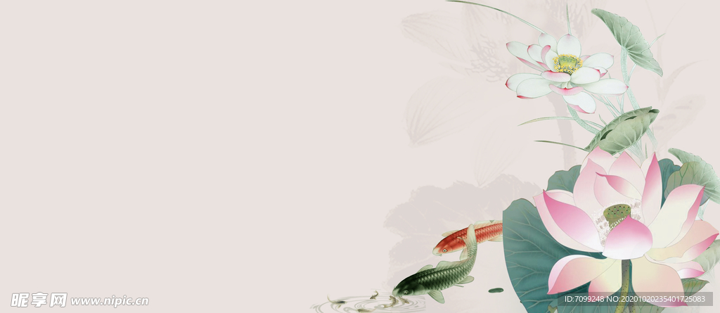 国画荷花