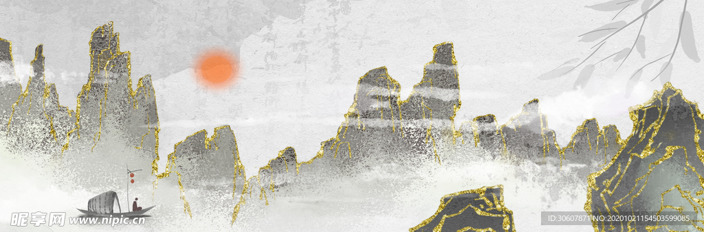水墨壁画