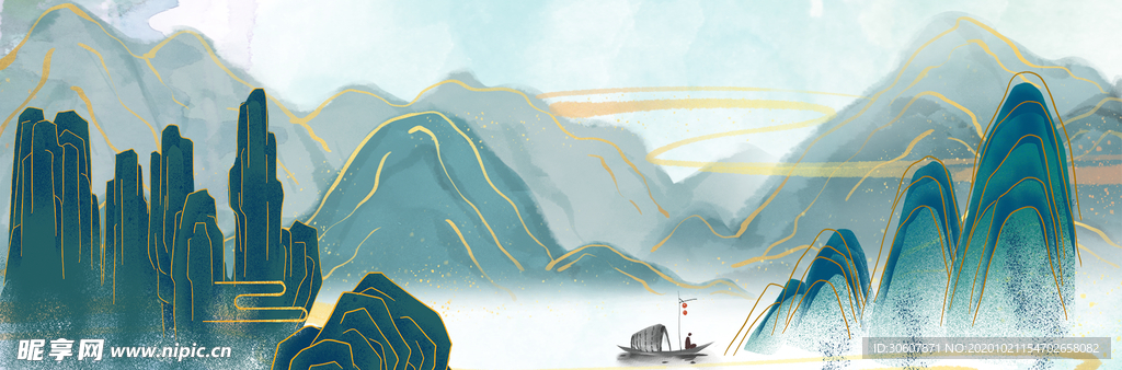 水墨壁画