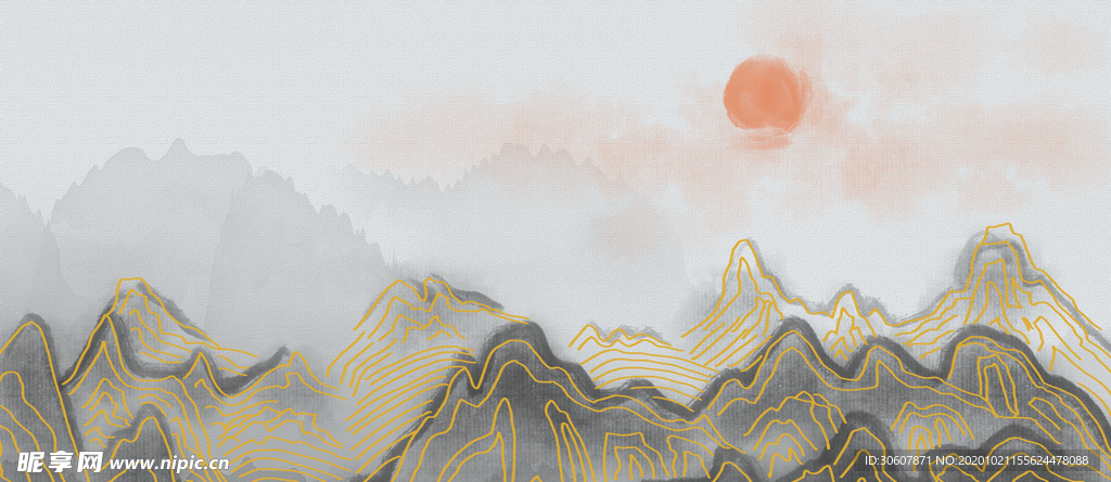 水墨壁画