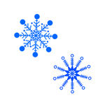 冬季蓝色雪花免扣元素