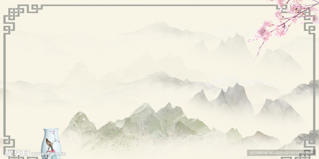 中国风水墨背景