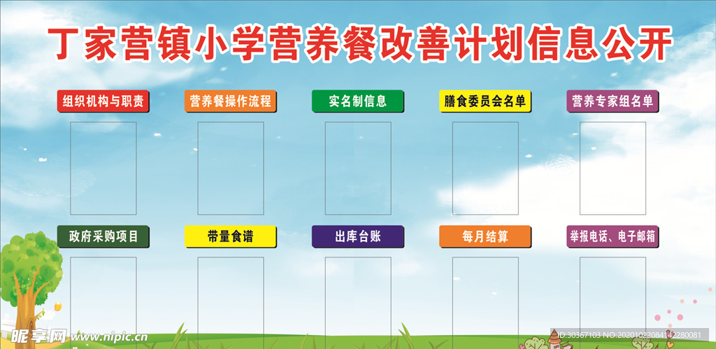营养计划公开栏