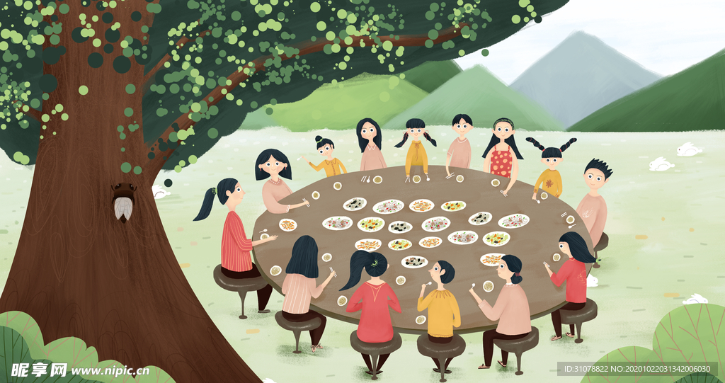 卡通创意配图插画
