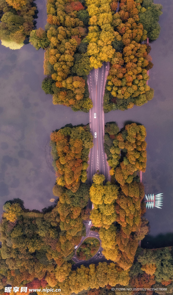 杭州深秋美景航拍