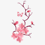 矢量桃花素材