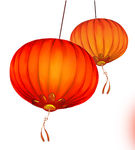 新年红灯笼元素png素材