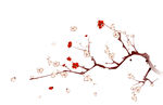 水墨梅花png素材