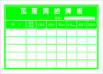 井下瓦斯周检牌板