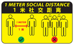 社交距离标志