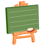 手绘教育学习夹板边框插画