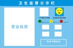 卫生监督公示栏