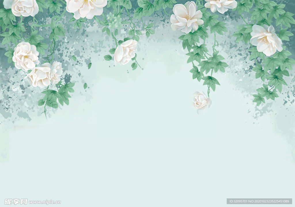 花藤 绿叶 背景墙