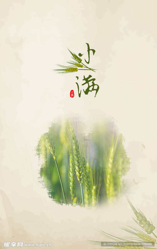 森系植物清新背景