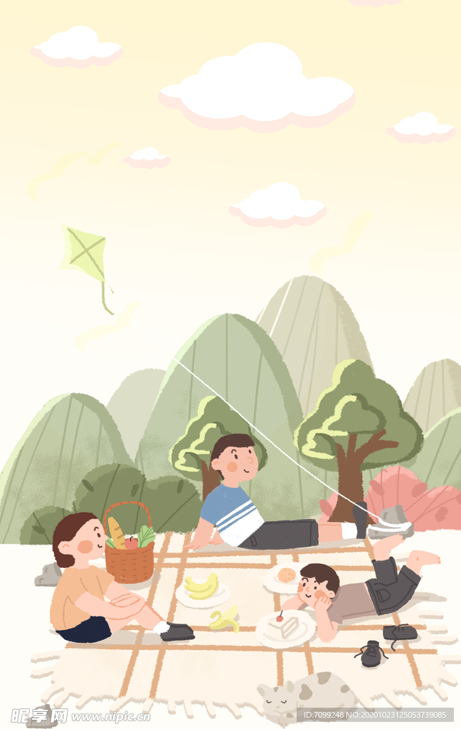 森系植物清新背景
