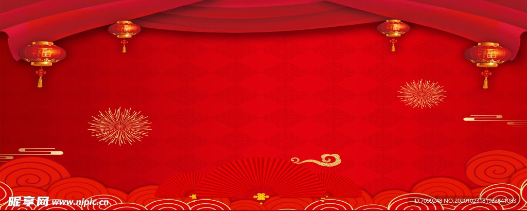 红色新年喜庆元旦元宵背景