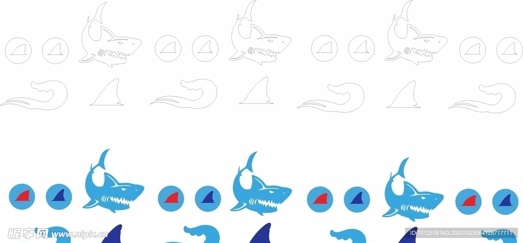 鲨鱼 海浪