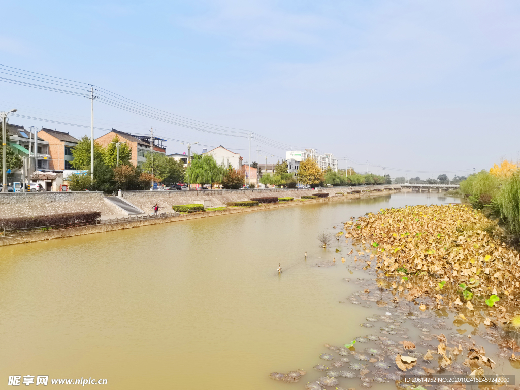 秋日里的河道风景