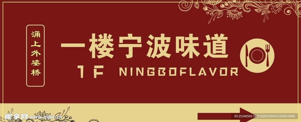 餐馆指示牌