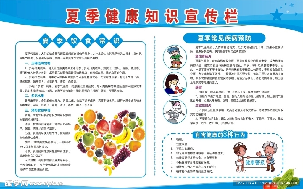 夏季健康知识宣传栏
