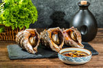 海螺美食食材背景海报素材