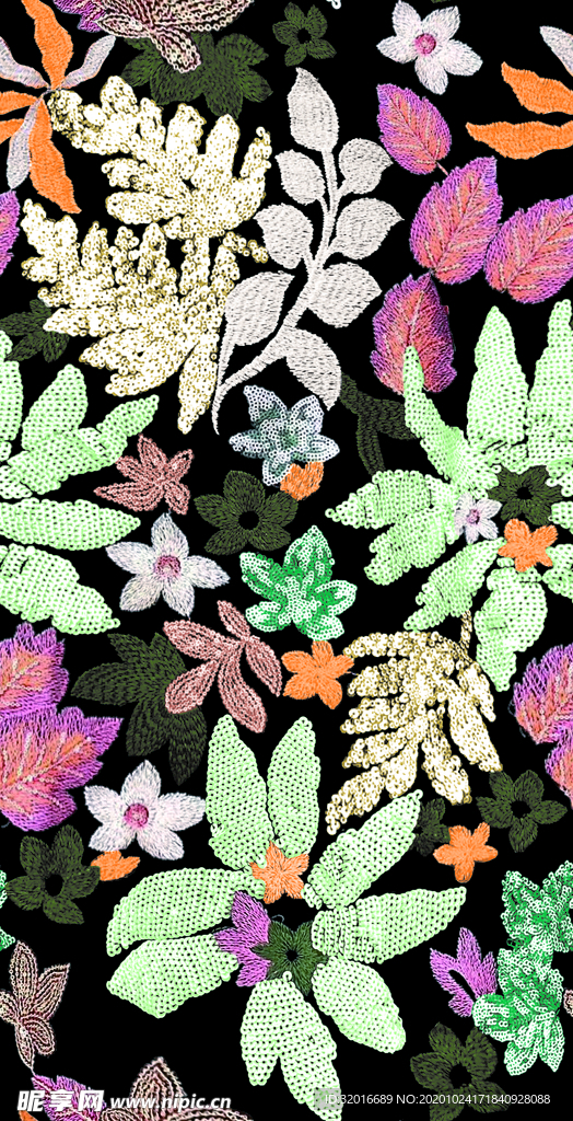 珠片花 花