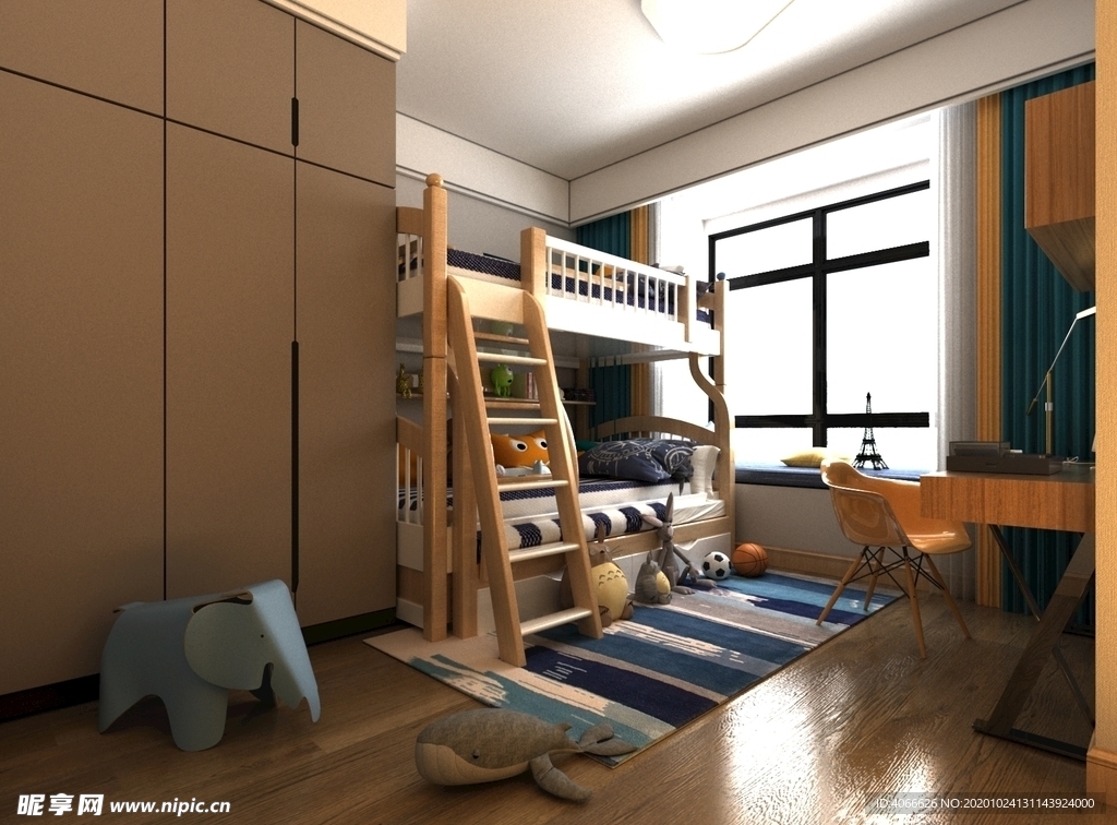 儿童卧室3d模型
