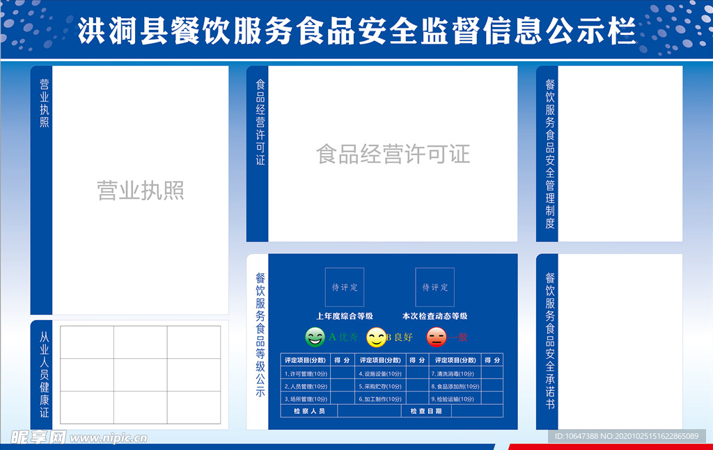 食品安全信息公示栏