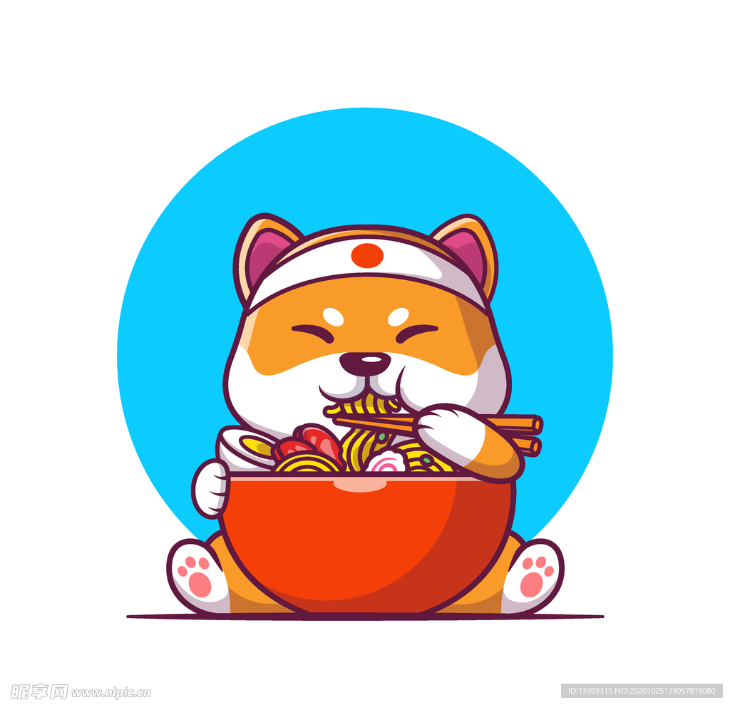 可爱卡通狗