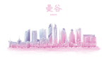 手绘城市 城市地标