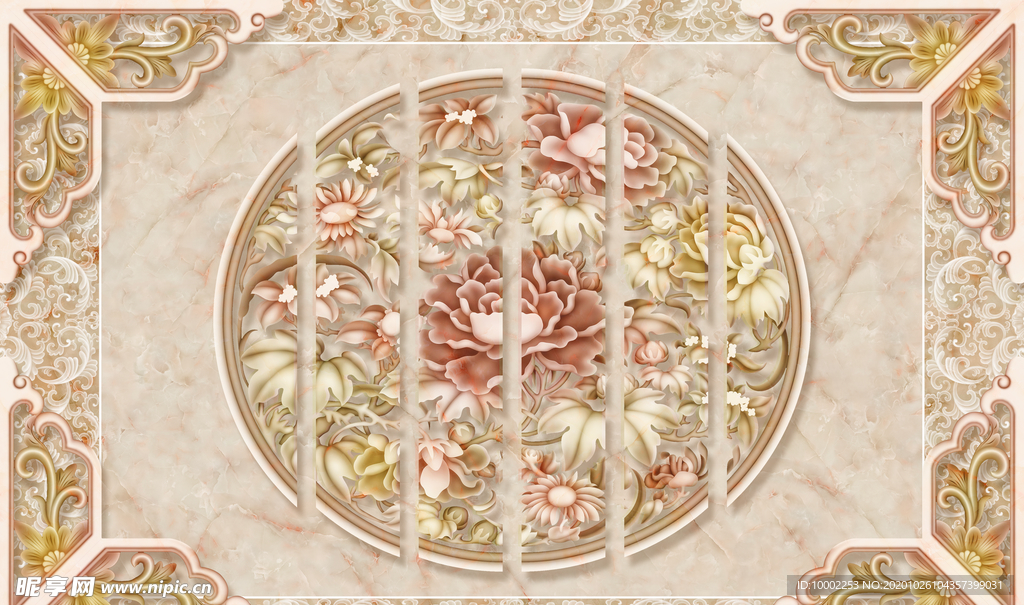 浮雕花纹
