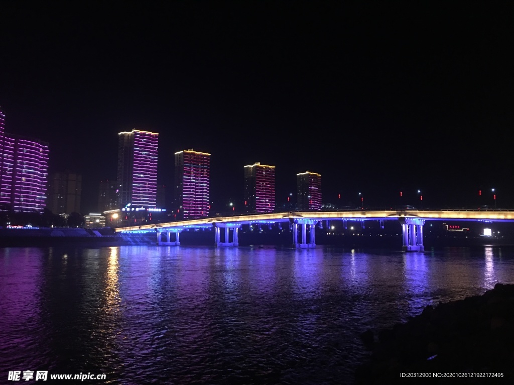 简阳沱江夜景