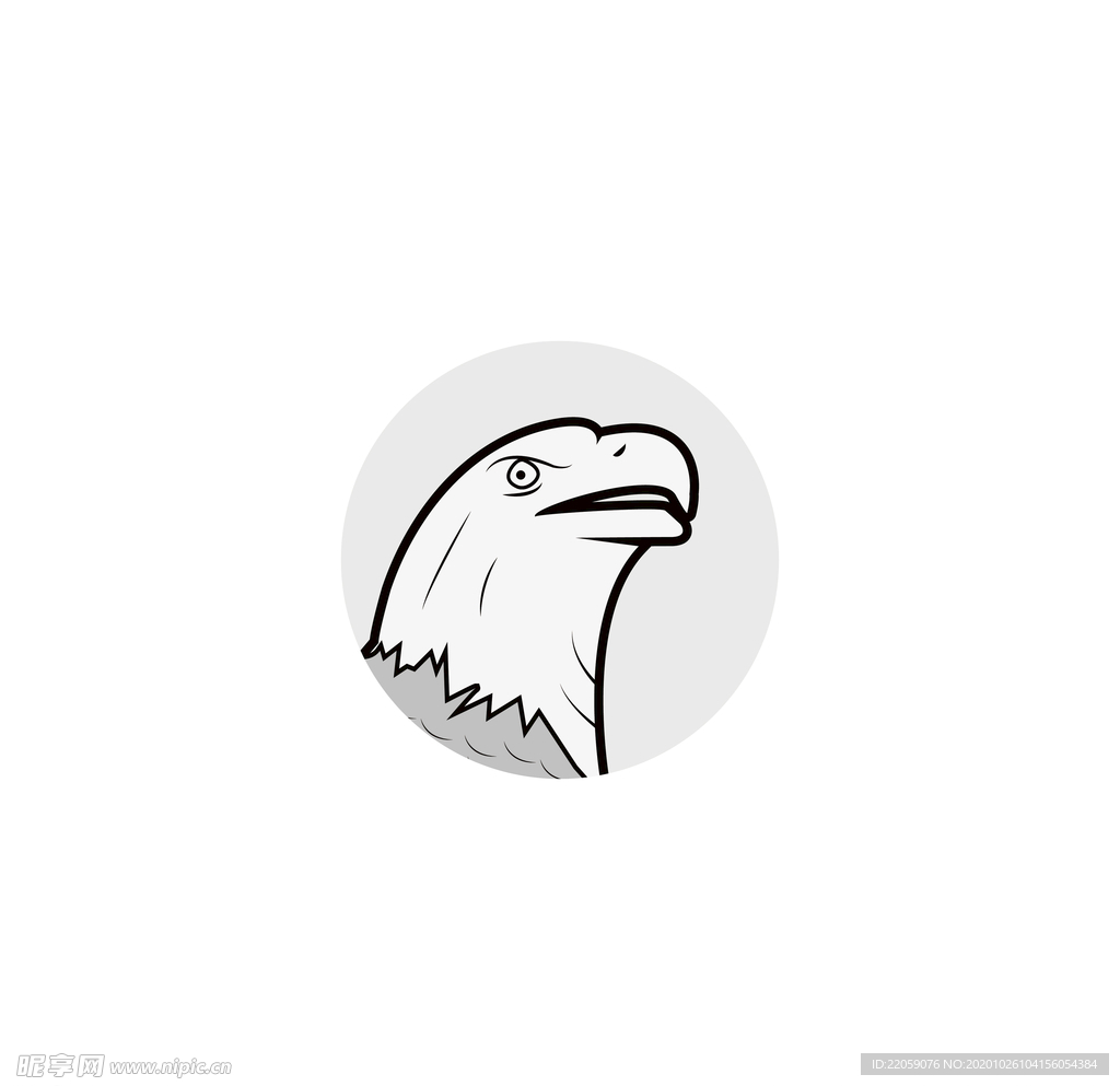 老鹰 线稿 logo