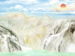 流水生财大理石背景墙