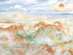 大理石山水背景