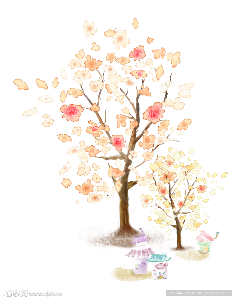 樱花装饰素材
