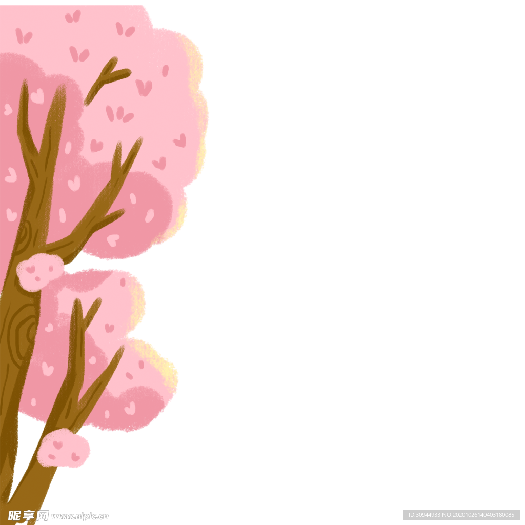 手绘樱花素材