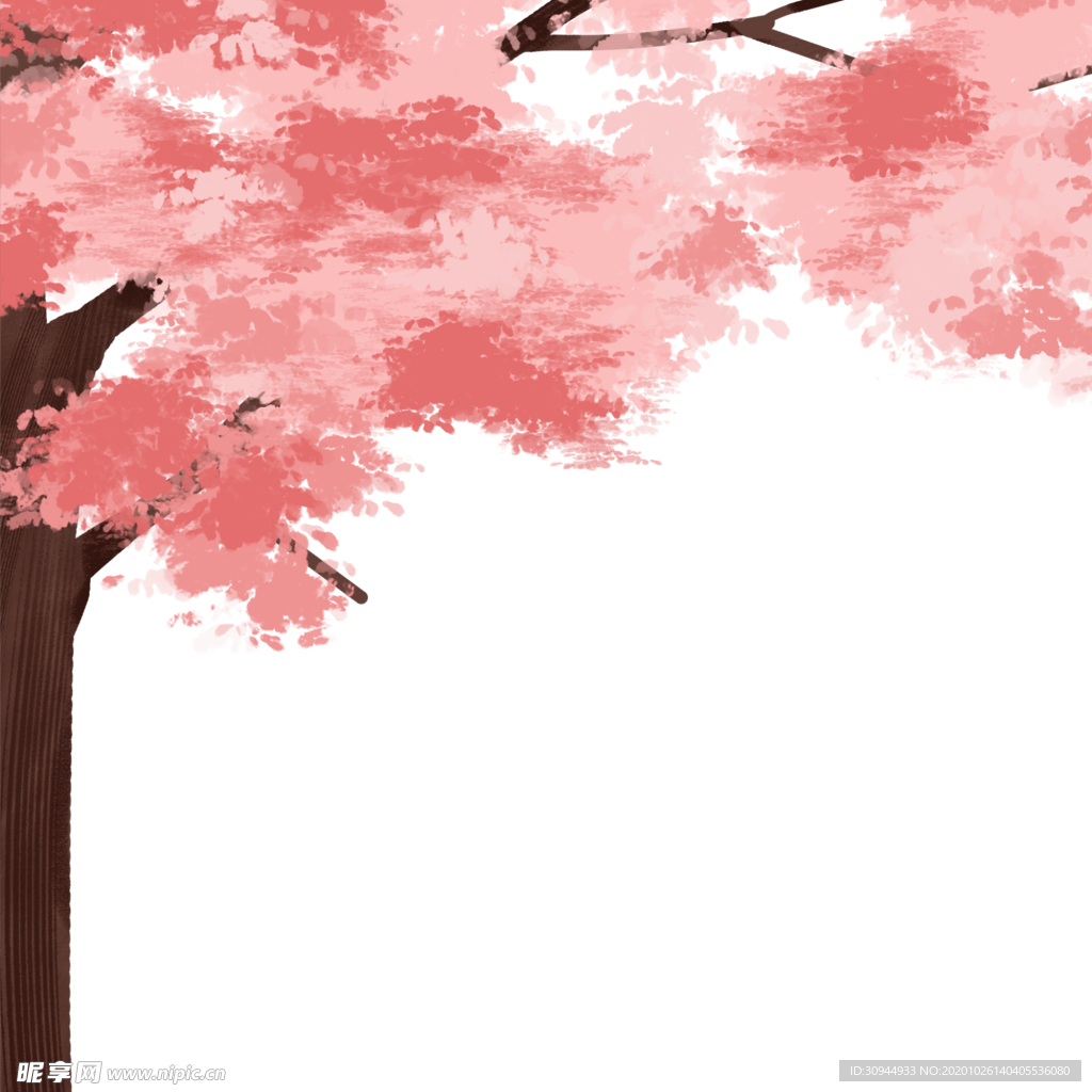 手绘樱花素材