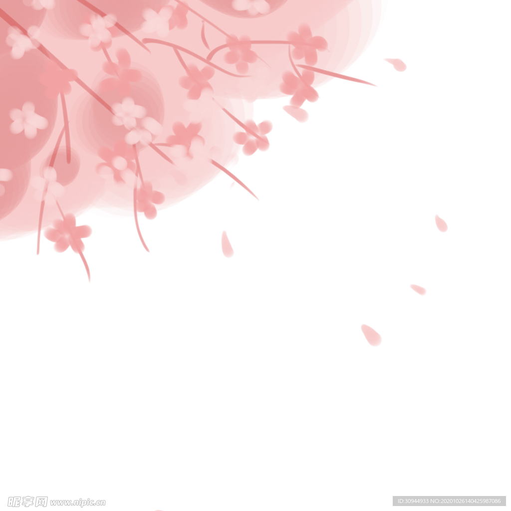 粉色樱花装饰