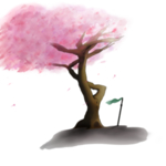 手绘桃花