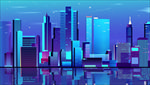 炫彩城市背景 炫彩背景 炫彩