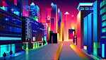 炫彩城市背景 炫彩背景 炫彩